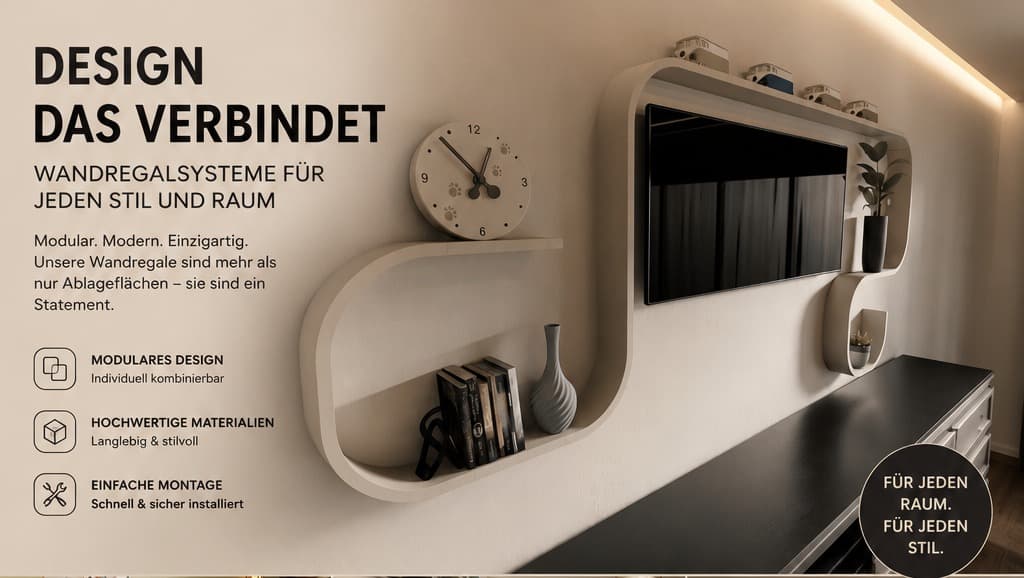 Modulares Wandregal-System 7